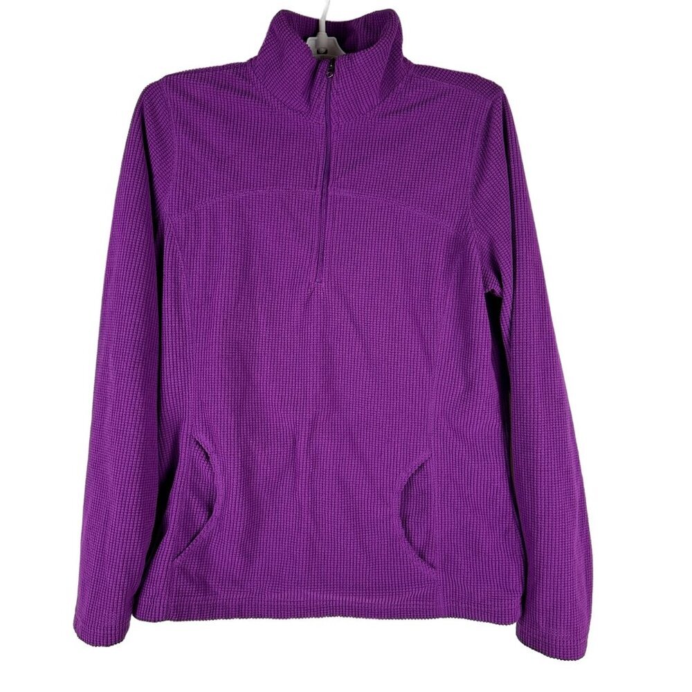 Tek Gear Womens Purple Half-Zip Fleece Pullover Jacket Size M
